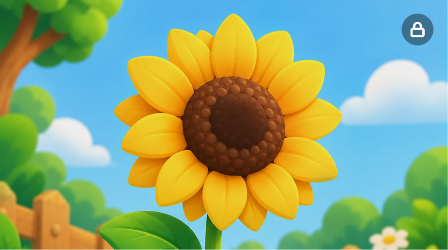 A big yellow sunflower under a blue sky